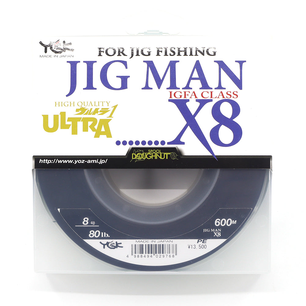 YGK JIG MAN X8 4号 50lb 600m YGK X-BRAID SUPER JIGMAN X8 PE Line